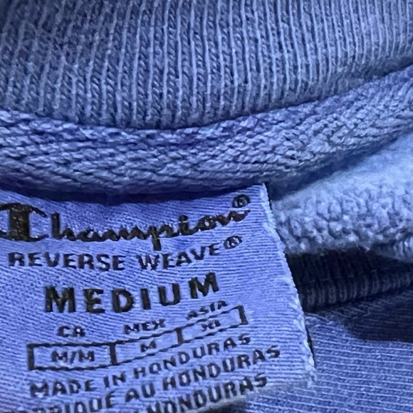 Champion Blue Reverse Weave Crewneck Jumper Pullover Sweatshirt - Picture 7 of 7